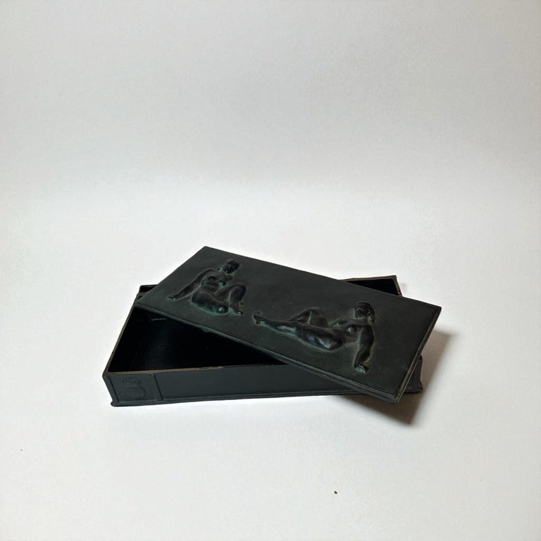 Swedish Modern Art Deco Cast Iron Box by Husqvarna, Sweden, 1930s