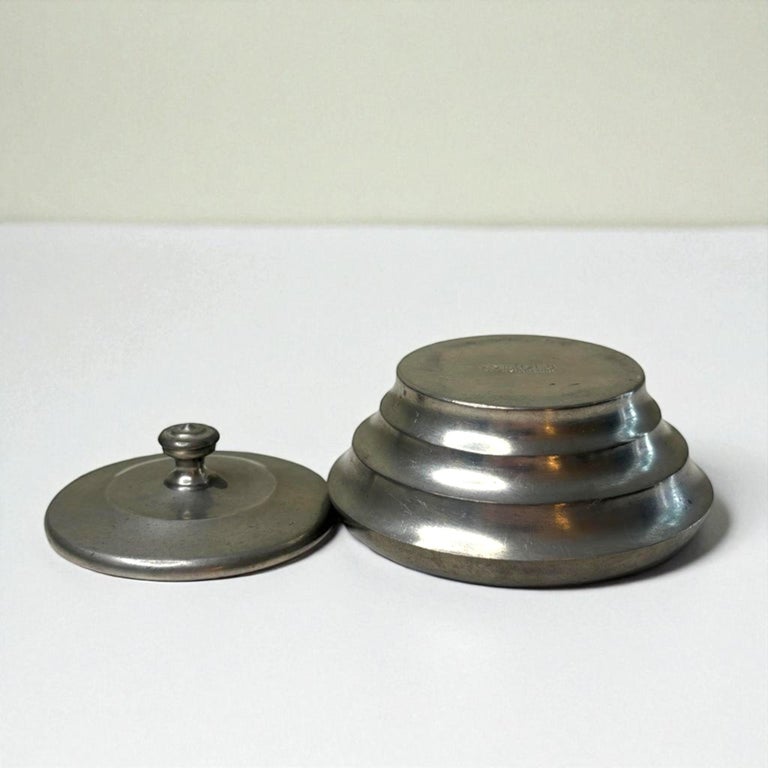 Ernst Svedbom Pewter Lidded Box, Sweden, 1932 Swedish Modern