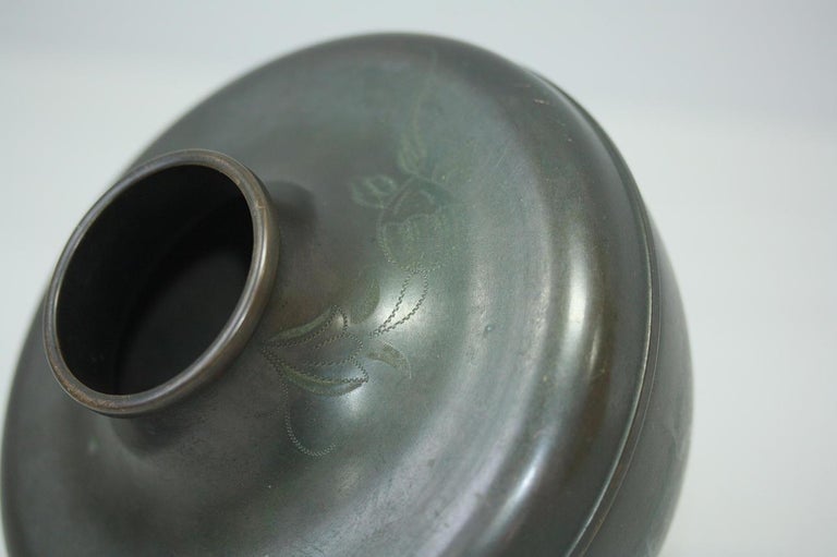 N&J Swedish Bronze Vase – 1930's Art Deco