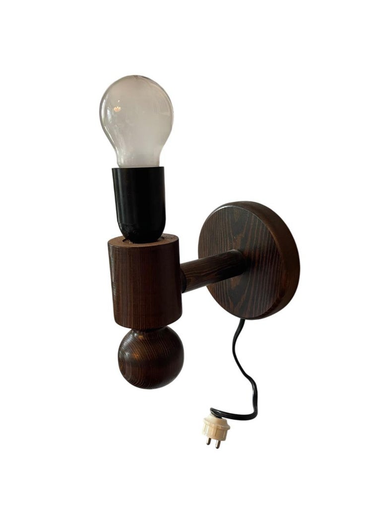 Vintage 1970s Markslöjd, Sweden - Wall Lamps – Set of 5 – Stained Pine