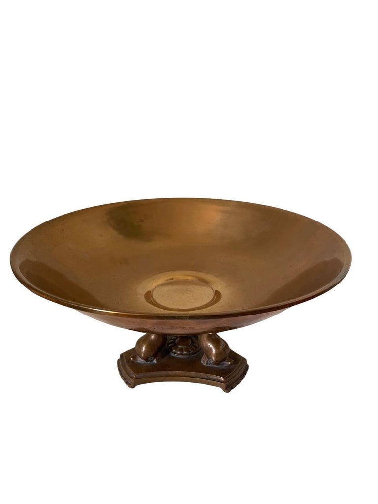 Swedish Art Deco Bronze Centerpiece by Nordiska Juvelaktiebolaget, 1930s