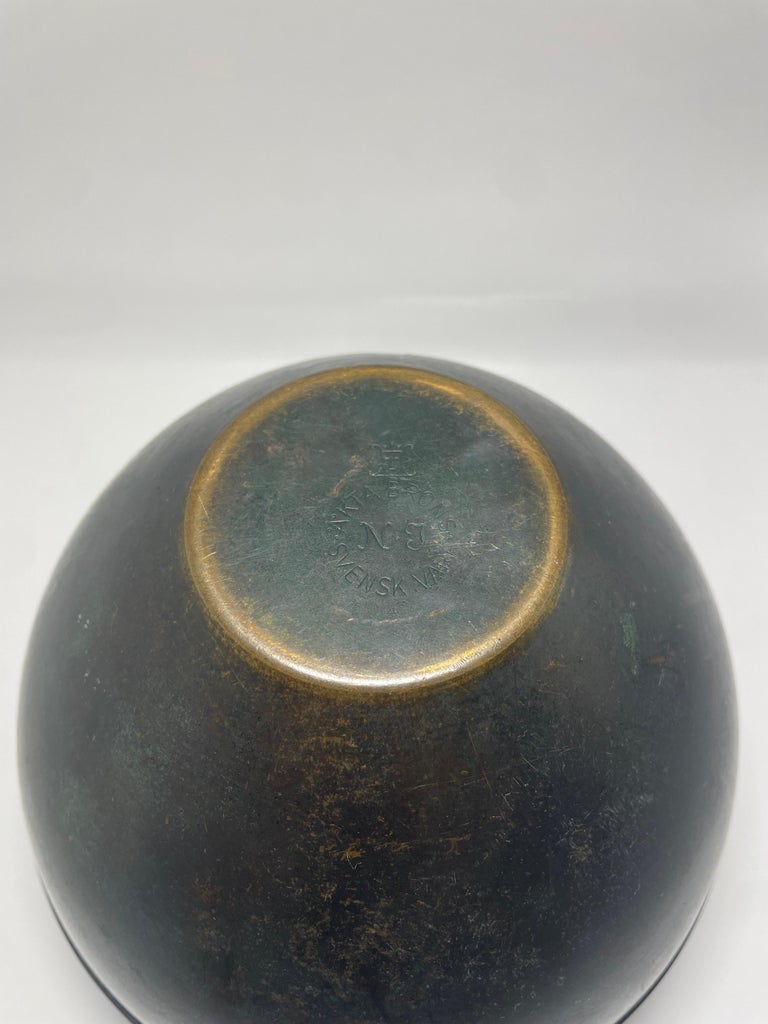 N&J Swedish Bronze Vase – 1930's Art Deco