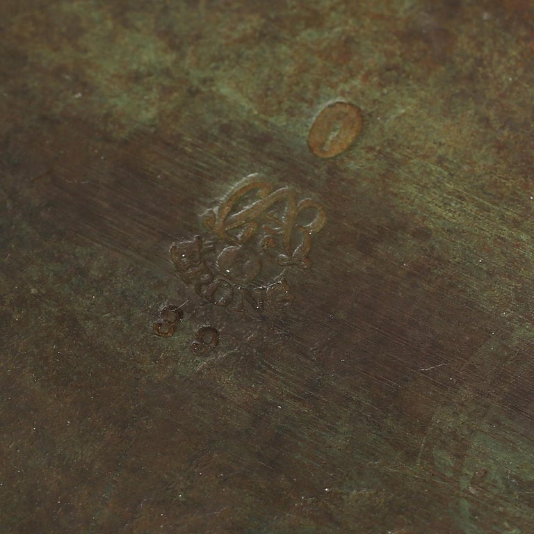 GAB Sweden Solid Bronze Art Deco Jardinière Bowl, 1930s