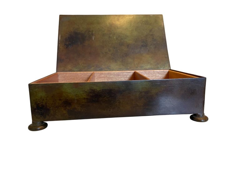 Elegant Swedish Grace Bronze Card Box - 1930's