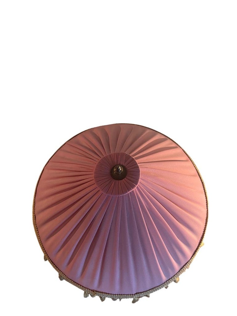 Josef Ekberg Swedish Art Deco Ceramic Table Lamp with Original Shade, 1928