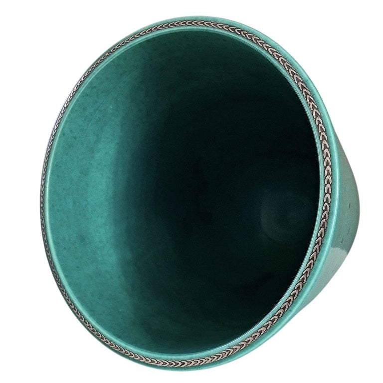 Large Argenta Vase by Wilhelm Kåge for Gustavsberg, Sweden, 1930s