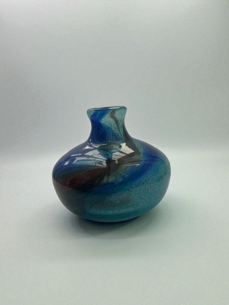 Pair of Signed Vase and Bowl by Bengt Orup for Johansfors, Sweden 1960's