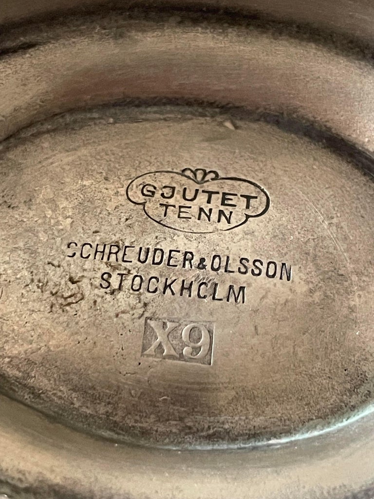 Schreuder & Olsson Sculptural Pewter Bowl, Sweden, 1972  7 of 7