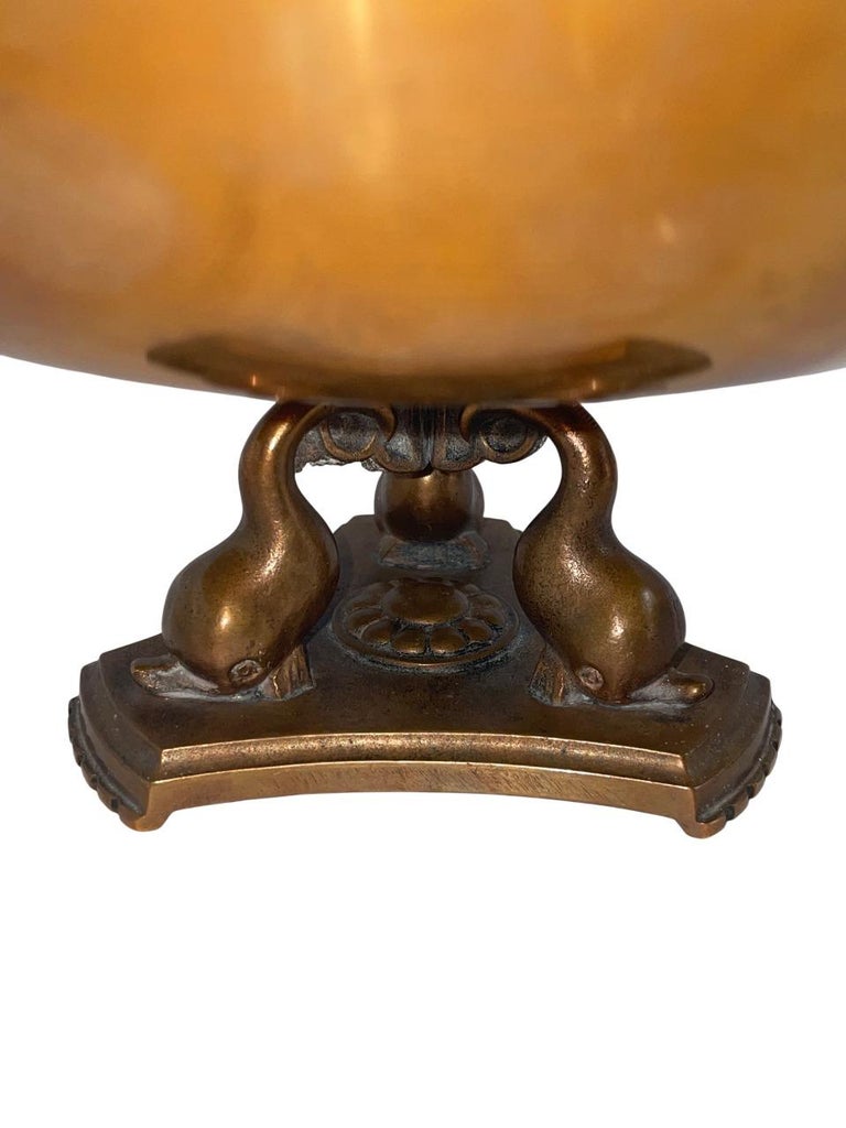 Swedish Art Deco Bronze Centerpiece by Nordiska Juvelaktiebolaget, 1930s
