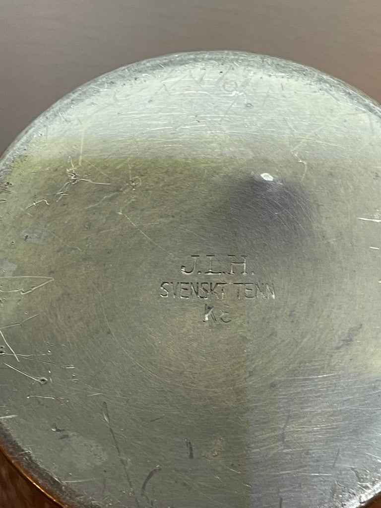 Pewter Amphora Vase by J.L.H. for Svenskt Tenn, Sweden, 1930s